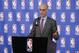 NEW YORK CITY - SEPTEMBER 28: NBA Commissioner Adam Silver speaks during the Board of Governors Press Conference on September 28, 2017 in New York City. NOTE TO USER: User expressly acknowledges and agrees that, by downloading and/or using this photograph, user is consenting to the terms and conditions of the Getty Images License Agreement. Mandatory Copyright Notice: Copyright 2017 NBAE (Photo by David Dow/NBAE via Getty Images)