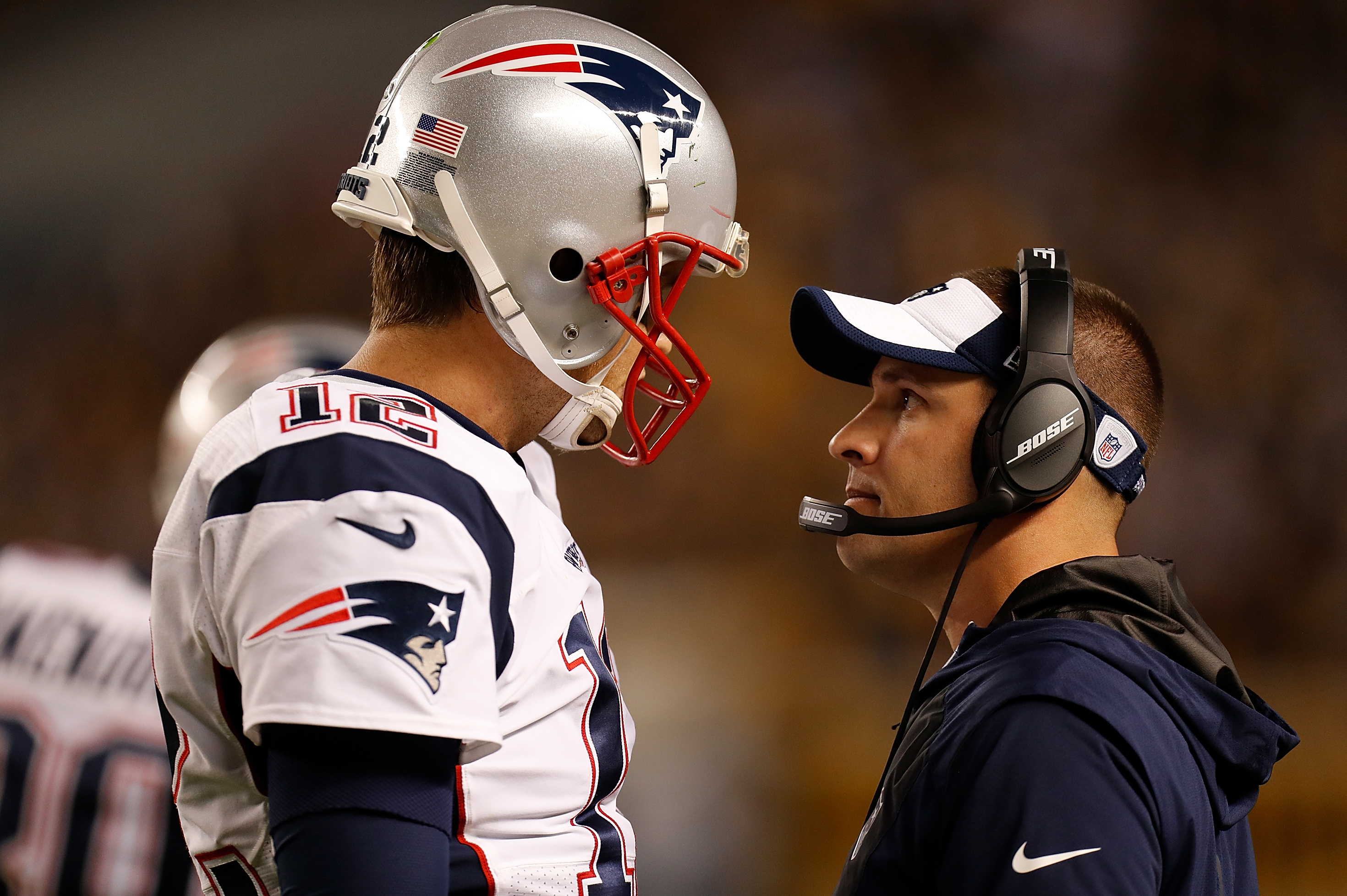 This is officially the worst take on Josh McDaniels and Tom Brady yelling  at each other on the sideline - Pats Pulpit