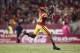 Southern California wide receiver Deontay Burnett (80) in action during the second half of an NCAA college football game against Utah in Los Angeles, Saturday, Oct. 14, 2017. USC won 28-27. (AP Photo/Kelvin Kuo)