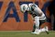 New York Jets quarterback Josh McCown (15) takes a knee after being injured against the Denver Broncos during the second half of an NFL football game, Sunday, Dec. 10, 2017, in Denver. (AP Photo/Jack Dempsey)