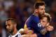 BARCELONA, SPAIN - SEPTEMBER 12: Ivan Rakitic (R) of Barcelona celebrates scoring his team's second goal with his teammate Lionel Messi during the UEFA Champions League group D match between FC Barcelona and Juventus at Camp Nou on September 12, 2017 in Barcelona, Spain. (Photo by Manuel Queimadelos Alonso/Getty Images)