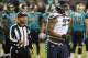 JACKSONVILLE, FL - DECEMBER 10: Quinton Jefferson #99 of the Seattle Seahawks walks off the field during the second half of their game against the Jacksonville Jaguars at EverBank Field on December 10, 2017 in Jacksonville, Florida. (Photo by Sam Greenwood/Getty Images)