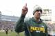 Green Bay Packers' Aaron Rodgers celebrates after overtime of an NFL football game against the Tampa Bay Buccaneers Sunday, Dec. 3, 2017, in Green Bay, Wis. The Packers won 26-20. (AP Photo/Mike Roemer)