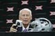 FILE - In this July 18, 2017, file photo, Kansas State head coach Bill Snyder speaks to reporters during the Big 12 NCAA college football media day in Frisco, Texas. Snyder is back on the sideline and Jesse Ertz is back under center, and those two facts alone are enough to make Kansas State a dangerous contender in a wide-open Big 12 this season. (AP Photo/LM Otero, File)