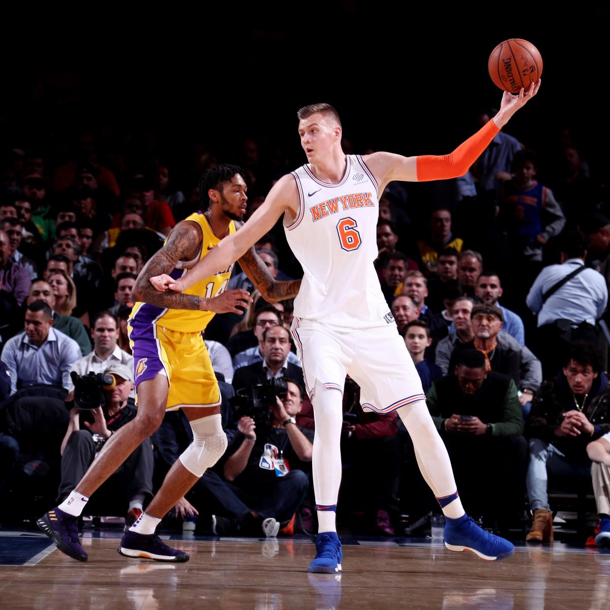 Kristaps Porzingis Powers Knicks Past Lonzo Ball, Lakers News, Scores