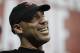 LaVar Ball, father of Los Angeles Lakers' Lonzo Ball, watches the Lakers play the Los Angeles Clippers during the second half of an NBA summer league basketball game, Friday, July 7, 2017, in Las Vegas. (AP Photo/John Locher)
