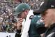 LOS ANGELES, CA - DECEMBER 10: Quarterback Carson Wentz #11 of the Philadelphia Eagles is escorted off the field after injuring his knee at the end of the third quarter during the game against the Los Angeles Rams at Los Angeles Memorial Coliseum on December 10, 2017 in Los Angeles, California. (Photo by Kevork Djansezian/Getty Images)