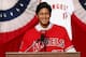 ANAHEIM, CA - DECEMBER 09: Shohei Ohtani speaks onstage during his introduction to the Los Angeles Angels of Anaheim at Angel Stadium of Anaheim on December 9, 2017 in Anaheim, California. (Photo by Joe Scarnici/Getty Images)