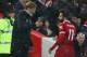 LIVERPOOL, ENGLAND - DECEMBER 10: Jurgen Klopp speaks with Mohamed Salah of Liverpool during the Premier League match between Liverpool and Everton at Anfield on December 10, 2017 in Liverpool, England. (Photo by Clive Brunskill/Getty Images)