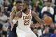 Cleveland Cavaliers' LeBron James is defended by Indiana Pacers' Thaddeus Young during the second half of an NBA basketball game, Friday, Dec. 8, 2017, in Indianapolis. The Pacers won 106-102. (AP Photo/Darron Cummings)