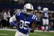 Indianapolis Colts tight end Brandon Williams (85) runs with the ball after catching a pass before a preseason NFL football game against the Dallas Cowboys on Saturday, Aug. 19, 2017, in Arlington, Texas. (AP Photo/Michael Ainsworth)