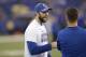 Indianapolis Colts quarterback Andrew Luck (12) before an NFL football game against the Jacksonville Jaguars in Indianapolis, Sunday, Oct. 22, 2017. (AP Photo/AJ Mast)