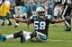 CHARLOTTE, NC - DECEMBER 17: Thomas Davis #58 of the Carolina Panthers reacts after a play against the Green Bay Packers in the fourth quarter during their game at Bank of America Stadium on December 17, 2017 in Charlotte, North Carolina. (Photo by Grant Halverson/Getty Images)