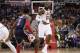 Cleveland Cavaliers forward LeBron James (23) dribbles against Washington Wizards guard John Wall (2) during the first half of an NBA basketball game, Sunday, Dec. 17, 2017, in Washington. (AP Photo/Nick Wass)