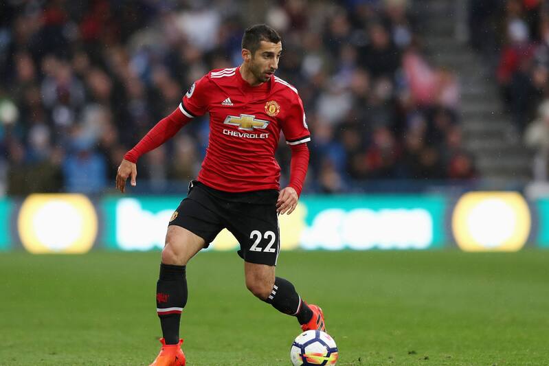 HUDDERSFIELD, ENGLAND - OCTOBER 21: Henrikh Mkhitaryan of Manchester United in action during the Premier League match between Huddersfield Town and Manchester United at John Smith's Stadium on October 21, 2017 in Huddersfield, England. (Photo by Matthew Lewis/Getty Images)