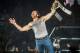 Dean Ambrose celebrates victory over the Wiz during the WWE show at Zenith Arena on may 09, 2017 in Lille, north France. / AFP PHOTO / PHILIPPE HUGUEN (Photo credit should read PHILIPPE HUGUEN/AFP/Getty Images)
