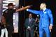 TORONTO, ON - JULY 12: Floyd Mayweather Jr. and Conor McGregor faceoff during the Floyd Mayweather Jr. v Conor McGregor World Press Tour at Budweiser Stage on July 12, 2017 in Toronto, Canada. (Photo by Vaughn Ridley/Getty Images)