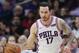 Philadelphia 76ers forward JJ Redick (17) in action during an NBA basketball game against the Orlando Magic, Saturday, Nov. 25, 2017, in Philadelphia. (AP Photo/Laurence Kesterson)