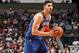 CHARLOTTE, NC - DECEMBER 18: Enes Kanter #00 of the New York Knicks handles the ball against the Charlotte Hornets on December 18, 2017 at Spectrum Center in Charlotte, North Carolina. NOTE TO USER: User expressly acknowledges and agrees that, by downloading and or using this photograph, User is consenting to the terms and conditions of the Getty Images License Agreement. Mandatory Copyright Notice: Copyright 2017 NBAE (Photo by Kent Smith/NBAE via Getty Images)