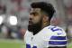 Dallas Cowboys running back Ezekiel Elliott (21) during an NFL football game against the Arizona Cardinals, Monday, Sept. 25, 2017, in Glendale, Ariz. (AP Photo/Rick Scuteri)