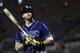 Tampa Bay Rays' Evan Longoria walks off the field after striking out in the ninth inning of a baseball game against the Baltimore Orioles in Baltimore, Thursday, Sept. 21, 2017. Baltimore won 3-1. (AP Photo/Patrick Semansky)