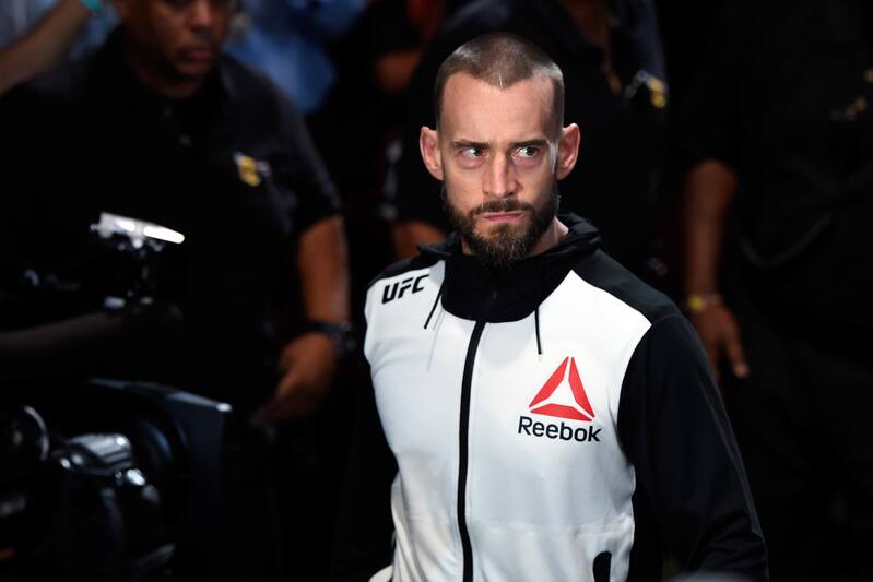CLEVELAND, OH - SEPTEMBER 10: Phil 'CM Punk' Brooks enters the arena prior to facing Mickey Gall in their welterweight bout during the UFC 203 event at Quicken Loans Arena on September 10, 2016 in Cleveland, Ohio. (Photo by Josh Hedges/Zuffa LLC/Zuffa LLC via Getty Images)