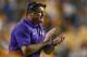 KNOXVILLE, TN - NOVEMBER 18: Head coach Ed Orgeron of the LSU Tigers looks on against the Tennessee Volunteers at Neyland Stadium on November 18, 2017 in Knoxville, Tennessee. (Photo by Michael Reaves/Getty Images)