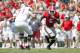 Georgia linebacker Natrez Patrick (6) rushes the passer in the second half of an NCAA college football game against Nicholls, Saturday, Sept. 10, 2016, in Athens, Ga. Georgia won 26-24. (AP Photo/Brett Davis)