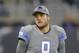 Detroit Lions quarterback Matthew Stafford (9) watches against the Chicago Bears during an NFL football game in Detroit, Saturday, Dec. 16, 2017. (AP Photo/Paul Sancya)