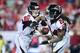 TAMPA, FL - DECEMBER 18: Quarterback Matt Ryan #2 of the Atlanta Falcons hands the ball off to running back Devonta Freeman #24 in the fourth quarter against the Tampa Bay Buccaneers on December 18, 2017 at Raymond James Stadium in Tampa, Florida. (Photo by Julio Aguilar/Getty Images)