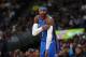 Oklahoma City Thunder forward Carmelo Anthony (7) in the second half of an NBA basketball game Thursday, Nov. 9, 2017, in Denver. The Nuggets won 102-94. (AP Photo/David Zalubowski)