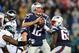 FOXBORO, MA - DECEMBER 06: Tom Brady #12 of the New England Patriots is pressured in the pocket against the Philadelphia Eagles at Gillette Stadium on December 6, 2015 in Foxboro, Massachusetts. (Photo by Maddie Meyer/Getty Images)