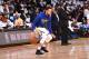 OAKLAND, CA - DECEMBER 25: Stephen Curry #30 of the Golden State Warriors warms up before the game against the Cleveland Cavaliers on December 25, 2017 at ORACLE Arena in Oakland, California. NOTE TO USER: User expressly acknowledges and agrees that, by downloading and or using this photograph, user is consenting to the terms and conditions of Getty Images License Agreement. Mandatory Copyright Notice: Copyright 2017 NBAE (Photo by Noah Graham/NBAE via Getty Images)