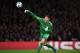 LONDON, ENGLAND - DECEMBER 05: Thibaut Courtois of Chelesa throws the ball during the UEFA Champions League group C match between Chelsea FC and Atletico Madrid at Stamford Bridge on December 05, 2017 in London, United Kingdom. (Photo by Shaun Botterill/Getty Images)