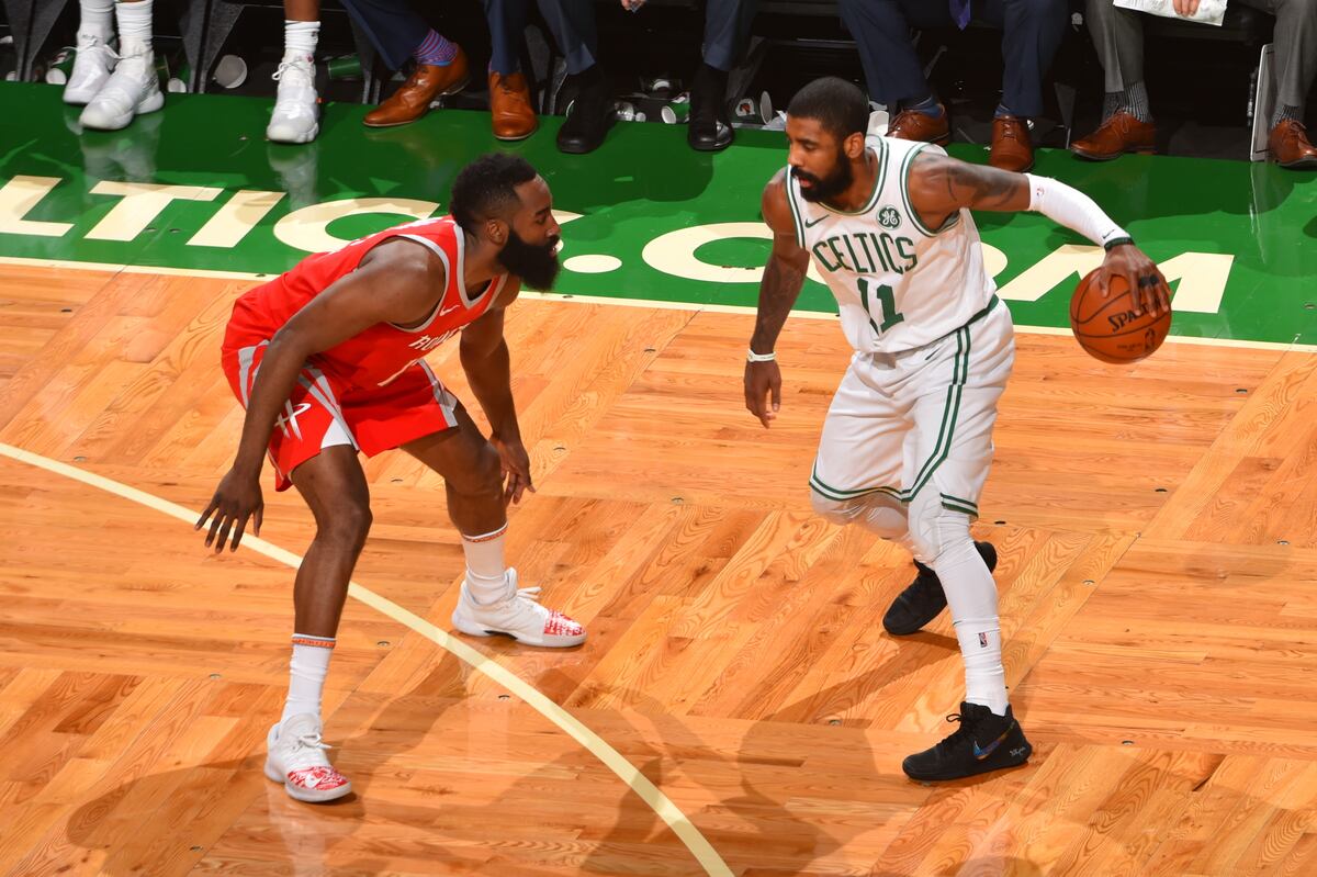James Harden Offensive Fouls Hand Kyrie Irving, Celtics Comeback Win vs. Rockets | Bleacher ...