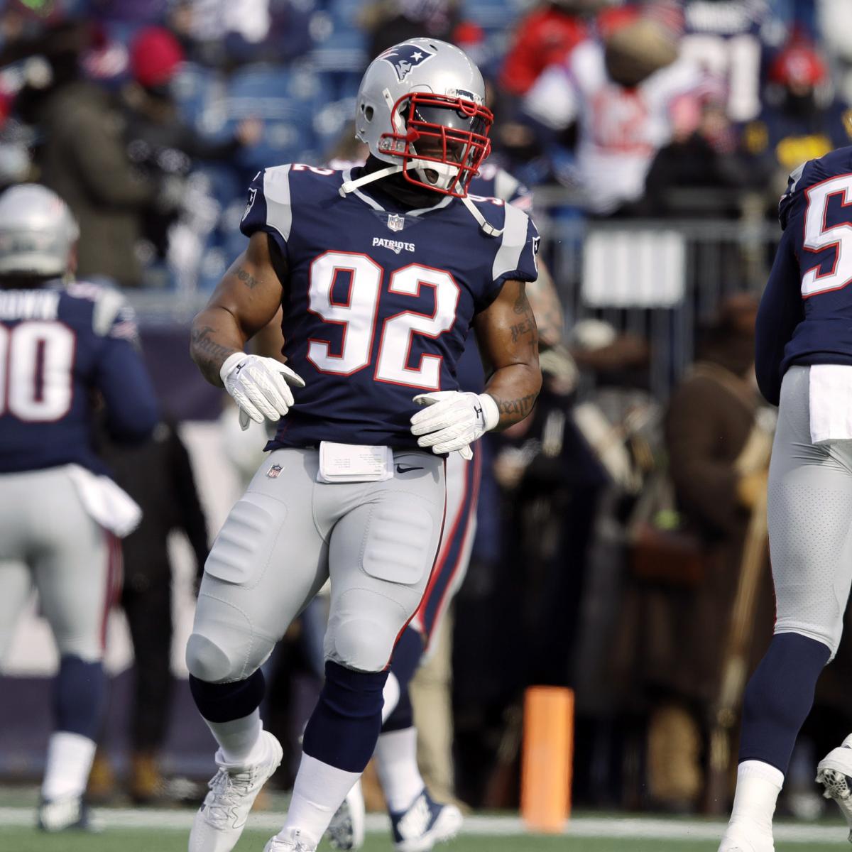 James Harrison Stands Near Bench, Away from Patriots 