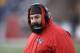 New England Patriots defensive coordinator Matt Patricia watches from the sideline during the second half of an NFL football game against the New York Jets, Sunday, Dec. 31, 2017, in Foxborough, Mass. (AP Photo/Charles Krupa)