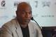 Former world heavyweight boxing champion Mike Tyson gives a press conference in Dubai in which he announced the opening of an academy named after him in the UAE, on May 4, 2017.
/ AFP PHOTO / Stringer (Photo credit should read STRINGER/AFP/Getty Images)