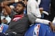 Oklahoma City Thunder forward Paul George (13) in the first half of an NBA basketball game Thursday, Nov. 9, 2017, in Denver. (AP Photo/David Zalubowski)