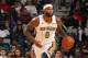 NEW ORLEANS, LA - DECEMBER 30: DeMarcus Cousins #0 of the New Orleans Pelicans handles the ball against the New York Knicks on December 30, 2017 at the Smoothie King Center in New Orleans, Louisiana. NOTE TO USER: User expressly acknowledges and agrees that, by downloading and or using this Photograph, user is consenting to the terms and conditions of the Getty Images License Agreement. Mandatory Copyright Notice: Copyright 2017 NBAE (Photo by Layne Murdoch/NBAE via Getty Images)