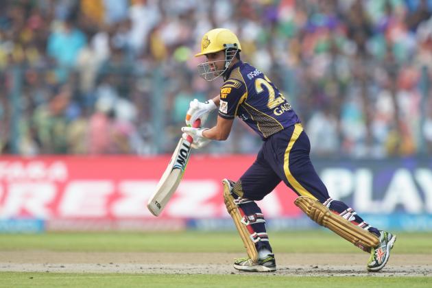 Kolkata Knight Riders captain Gautam Gambhir plays a shot during the 2016 Indian Premier League (IPL) Twenty20 cricket match between Kolkata Knight Riders and Sunrisers Hyderabad at The Eden Gardens Cricket Stadium in Kolkata on May 22, 2016. ----IMAGE RESTRICTED TO EDITORIAL USE - STRICTLY NO COMMERCIAL USE----- / GETTYOUT / AFP / Dibyangshu SARKAR        (Photo credit should read DIBYANGSHU SARKAR/AFP/Getty Images)