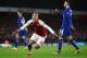 LONDON, ENGLAND - JANUARY 03: Jack Wilshire of Arsenal celebrates scoring his teams first goal during the Premier League match between Arsenal and Chelsea at Emirates Stadium on January 3, 2018 in London, England. (Photo by Julian Finney/Getty Images)