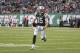 New York Jets quarterback Josh McCown looks to throw during the first half of an NFL football game against the Kansas City Chiefs, Sunday, Dec. 3, 2017, in East Rutherford, N.J. (AP Photo/Julie Jacobson)