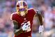 LOS ANGELES, CA - SEPTEMBER 17: Terrelle Pryor #11 of the Washington Redskins runs after his catch during the game against the Los Angeles Rams at Los Angeles Memorial Coliseum on September 17, 2017 in Los Angeles, California. (Photo by Harry How/Getty Images)