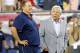 New England Patriots owner Robert Kraft and head coach Bill Belichick look on before their NFL football game against the New York Giants Thursday, Sept. 3, 2015, in Foxborough, Mass. (AP Photo/Winslow Townson)