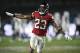 Atlanta Falcons cornerback Robert Alford celebrates after stopping the Los Angeles Rams on fourth down during the second half of an NFL football wild-card playoff game Saturday, Jan. 6, 2018, in Los Angeles. The Falcons won 26-13. (AP Photo/Kelvin Kuo)