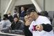 The father of American basketball players LiAngelo and LaMelo, LaVar Ball reacts during the training session at the BC Prienai-Birstonas Vytautas arena in Prienai, Lithuania, Friday, Jan. 5, 2018. LiAngelo Ball and LaMelo Ball have signed a one-year contract to play for Lithuanian professional basketball club Prienai - Birstonas Vytautas, in the southern Lithuania town of Prienai, some 110 km (68 miles) from the Lithuanian capital Vilnius.(AP Photo/Mindaugas Kulbis)