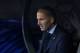 Real Madrid coach Zinedine Zidane sits on the bench before the Spanish La Liga soccer match between Real Madrid and Barcelona at the Santiago Bernabeu stadium in Madrid, Spain, Saturday, Dec. 23, 2017. (AP Photo/Francisco Seco)