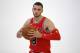 Chicago Bulls' Zach LaVine poses for a portrait during media day for the NBA basketball team Monday, Sept. 25, 2017, in Chicago. (AP Photo/Charles Rex Arbogast)