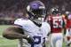 Minnesota Vikings running back Jerick McKinnon (21) celebrates his touchdown against the Atlanta Falcons during the first half of an NFL football game, Sunday, Dec. 3, 2017, in Atlanta. (AP Photo/John Bazemore)